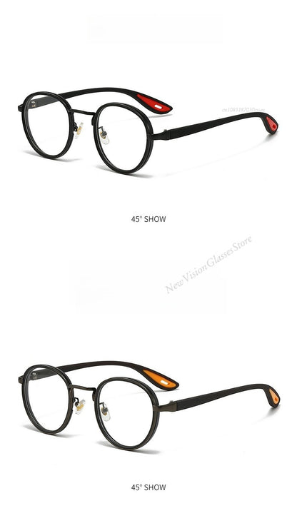 Vintage Designer Outdoor Sunglasses Men Round Fashion Plastic Titanium High Quality Sun Glasses Man UV Protection Glasses Woman