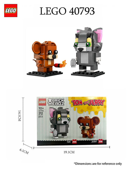 Lego 40793 Tom and Jerry Série Cabeça Quadrada 2025 Blocos de Construção Educacionais Infantis Novos
