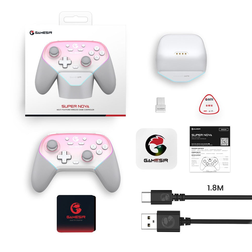 Gamesir Super Nova T4N Nova Pro Wireless Controller Bluetooth Gamepad Hall Effect Joysticks for PC Nintendo Switch Android iOS