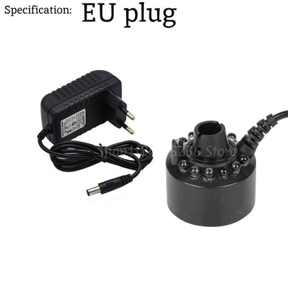 Ultrasonic Mist Maker Fogger Halloween Atomizer LED Pumpkin Light Water Fountain Pond Fog Machine for Halloween Party Decoration