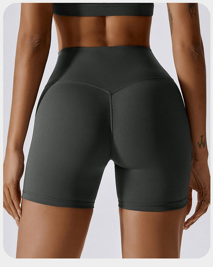 SWELTERING Gym Fitness Shorts Running Cycling Sports Shorts Breathable Workout Short Leggings High Waist Fitness Yoga Shorts