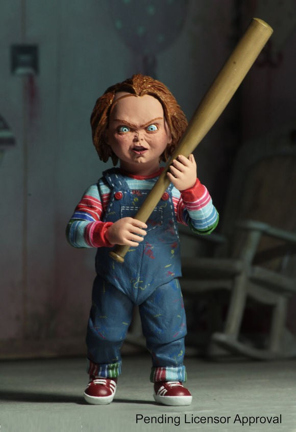 Genuine Real Original Halloween NECA GOOD GUYS CHUCKY Horror Doll PVC Figure Collectible Model Toy 10cm