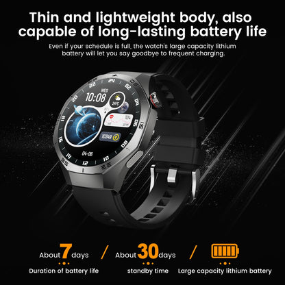 2025Novo Para Android e iOS Smartwatch Masculino Tela AMOLED GPS Rota de movimento Batimentos cardíacos Chamadas Bluetooth Smartwatch À Prova D'água