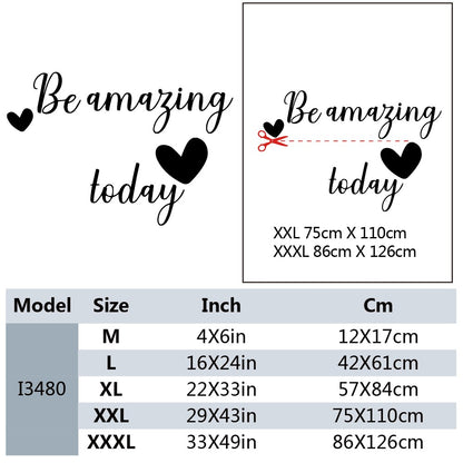 1 pc be amazing today with love words Wall Sticker Home Decor Accessories Decor Living Room home Removable Creative Stickers