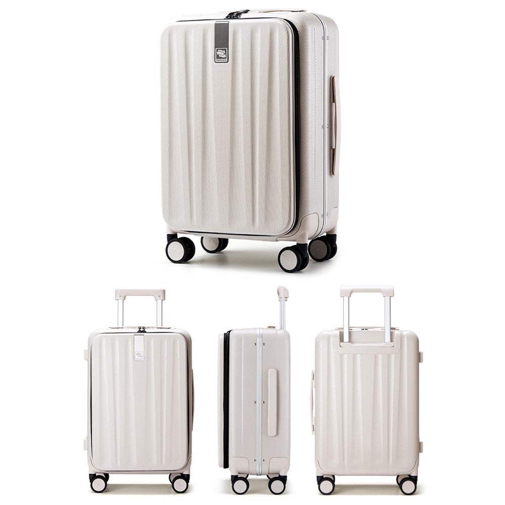 Mala de Bordo Hanke Innovative Design 20" Mala de Viagem 24" com Moldura Estreita de Alumínio Estética Hardside PC e Rodas Giratórias H9860