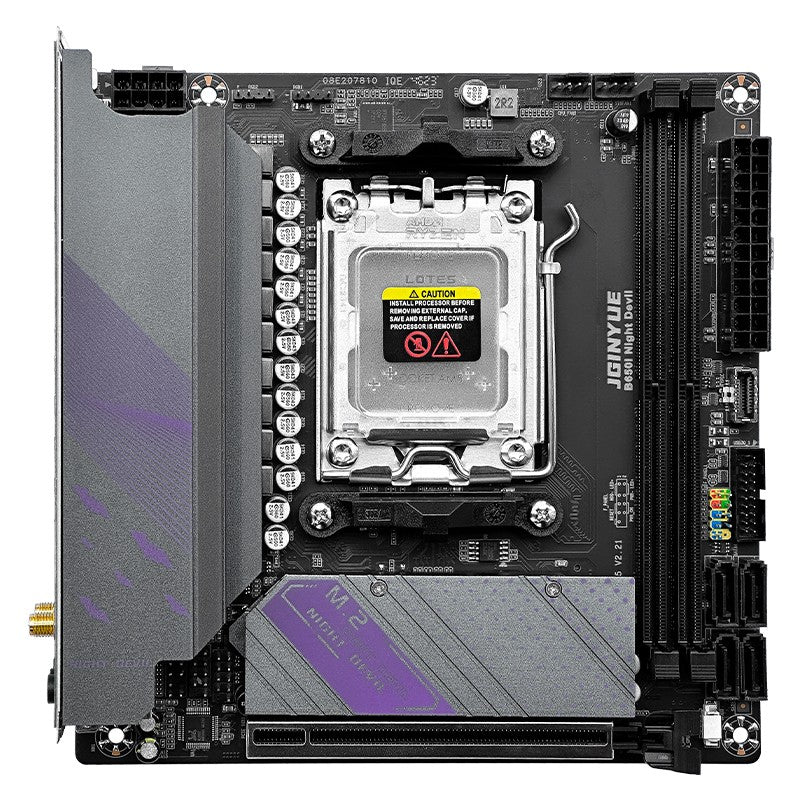 JGINYUE AM5 Motherboard supports AMD Ryzen 7000 series CPU processors DDR5 dual channel Memory RAM ITX B650i Night Devil