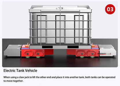 Patinete Elétrico Máquina de 10-50t Dolly de Transporte de Cargas Pesadas com Controle Remoto Sem Fio Movimentação de Cargas Pesadas Elétricas Tanque de Transporte com Patins Elétricos