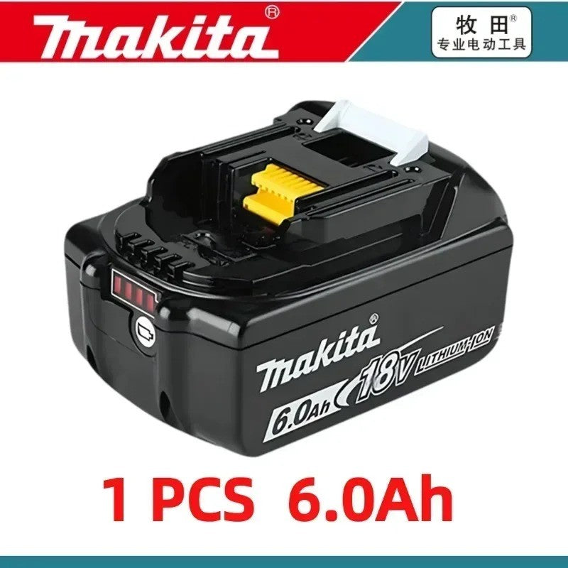 Bateria recarregável 100% original Makita 18V 5.0Ah 6.0Ah 9.0Ah, para ferramentas elétricas Makita Bateria+carregador+furadeira elétrica