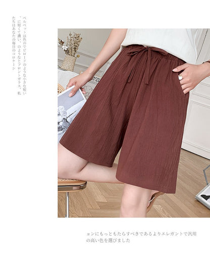 Women shorts Summer Casual Solid Cotton Linen shorts high waist loose shorts for girls Soft Cool female shorts M-3XL
