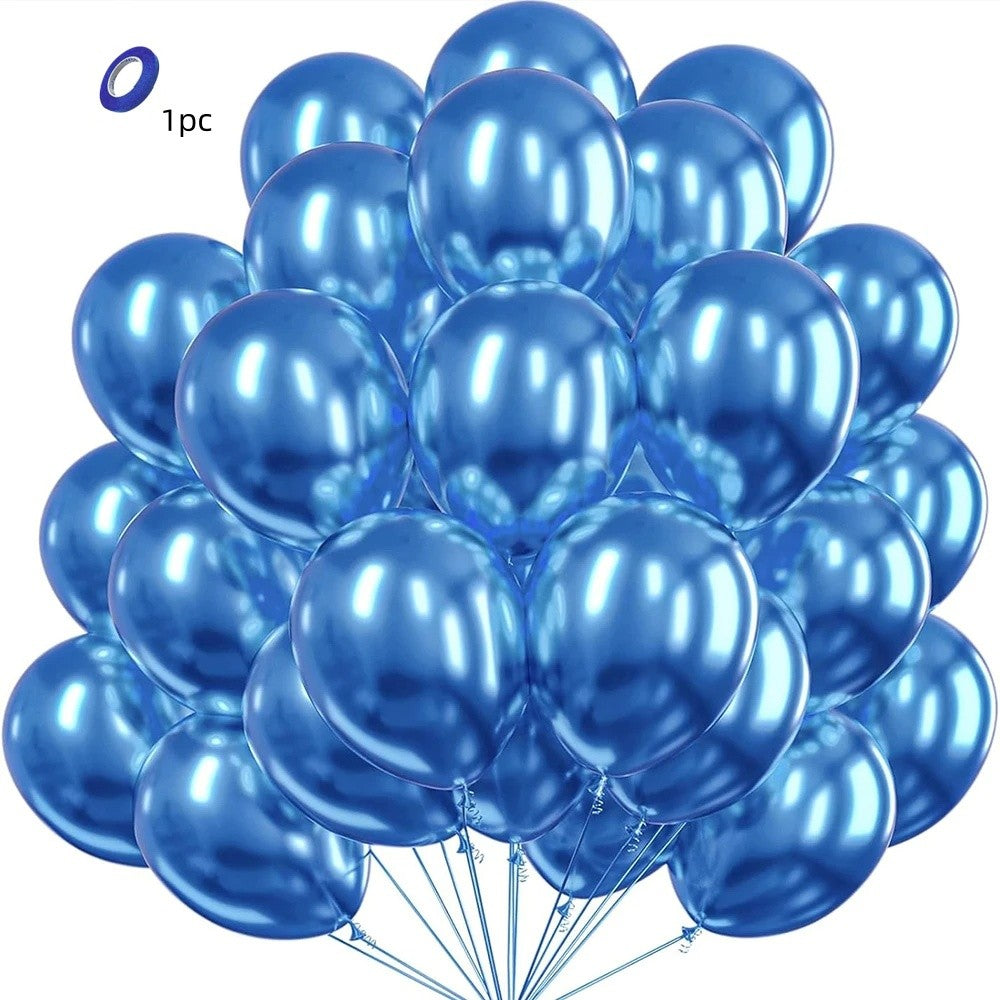 5/10/12inch Metallic Black Blue Balloon Chrome Hot Pink Rose Gold Balloon Baby Shower Boy Girl Birthday Wedding Party Decoration