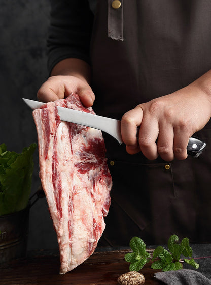 Facas de Cozinha Premium 1-9PEÇAS Conjunto de Facas Japonesas de Aço Inoxidável 5CR15 Incluindo Facas Santoku, Cutelo, Utilitária e de Desossar