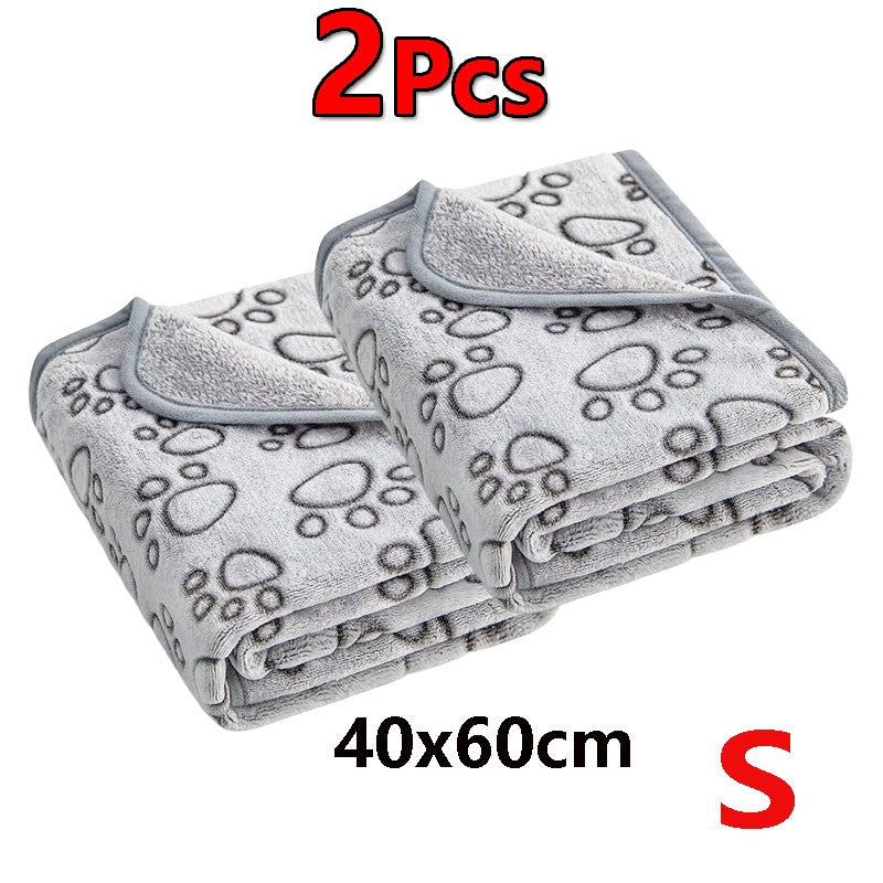 2 Peças Macia Fofa Manta para Pets de Alta Qualidade Desenho Animado Bonito Pata Tapete para Cães Gatos Quente e Confortável