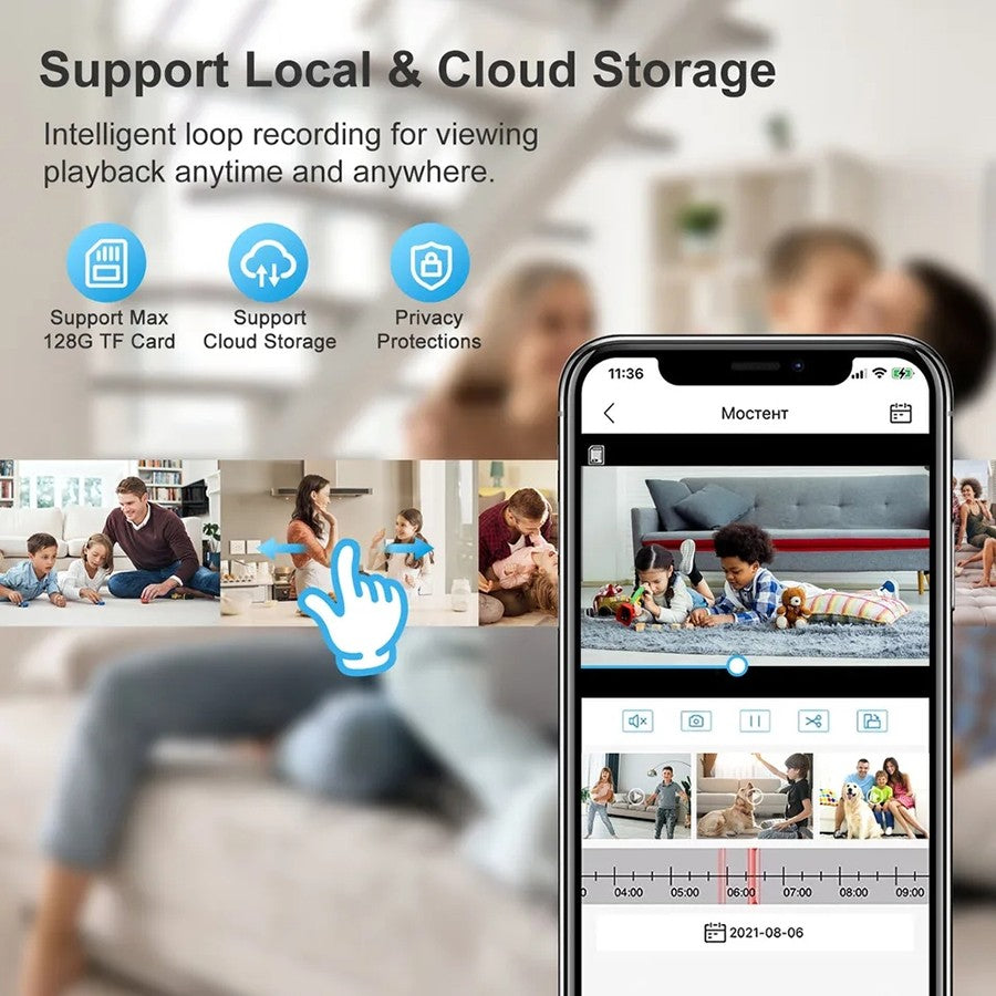 E27 Bulb Surveillance Outdoor Security Camera Automatic Night Vision Color Indoor Motion Detection Focus Zoom WiFi Camera