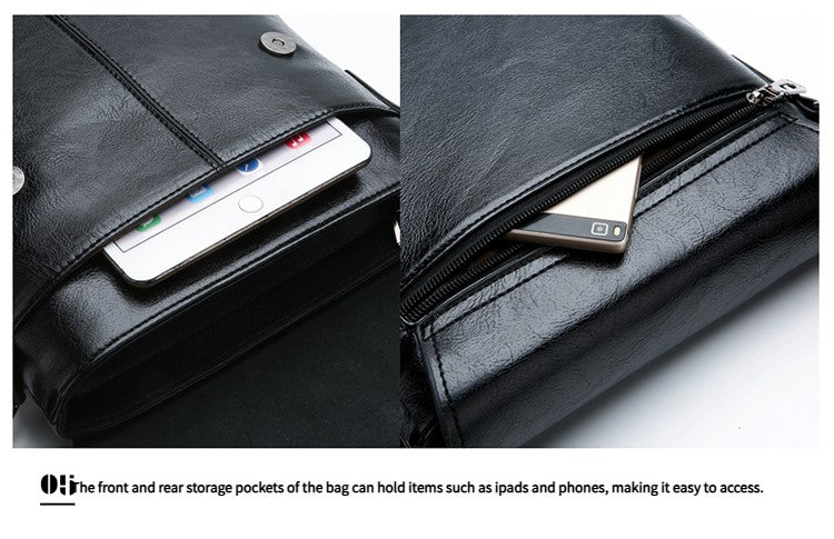 Men Shoulder Bags For IPAD Leather Business Handbag Men Messenger Bag Large Side Sling Bag Fashion Man Crossbody Bag