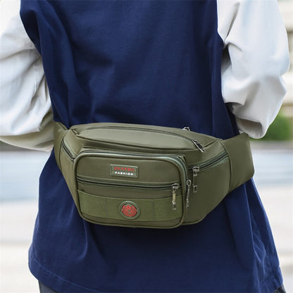 Unisex Multifunctional Waist Bag Large Capacity Waterproof Oxford Business Pack Trendy Crossbody Chest Bag for Travel Work