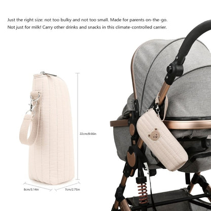 J15U Multifunctional Cotton Thermal Bottle Bag With Aluminum Insulation Design For Baby Feeding Essential Travelling