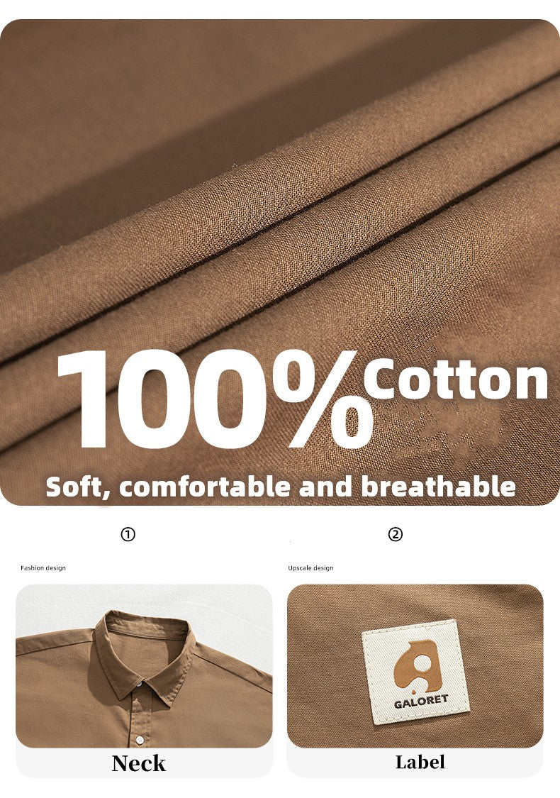 Japan Style Cargo Shirts Men Summer  Pure Cotton Loose Casual Pocket Shirts Men Women Plus Size Short Sleeve Shirt