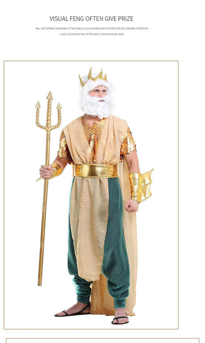 Sea King costume Halloween costume Pharaoh costume cosplay Justice League adult male and female performance costumes