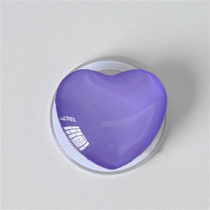 Korean Cute 3D Love Heart For Magsafe Magnetic Phone Griptok Grip Tok Stand For iPhone Wireless Charging Holder Bracket