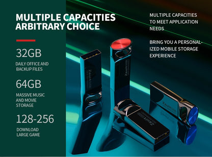 Zsuit 10 Peças/lote Pen Drives USB 64GB Mini Metal Capacidade Real 128GB Memory Stick Pen Drive 32GB Logotipo Personalizado Armazenamento U Disk