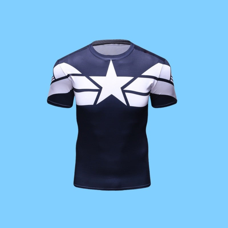 MOTO-Men's 3D printed street fashion trend spider series summer quick drying short sleeved T-shirt