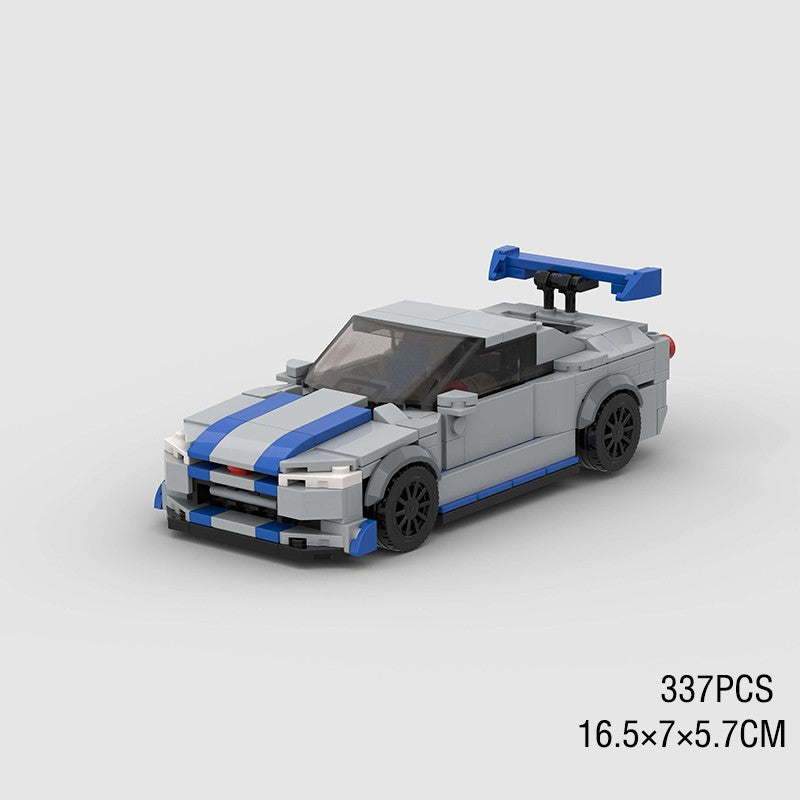 MOC Speed Sports Super Carro de Corrida Blocos de Montar DIY Tijolos Cidade Rally Técnico Grande Veículo de Corrida Presente de Natal Brinquedo