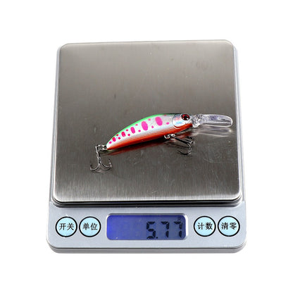 Isca Lure Placa Lingua Longa Sinking Minnow 7cm 6g Isca Artificial Arremesso Longo Pesca de Água Doce Salgada Isca Especial para Robalo e Per