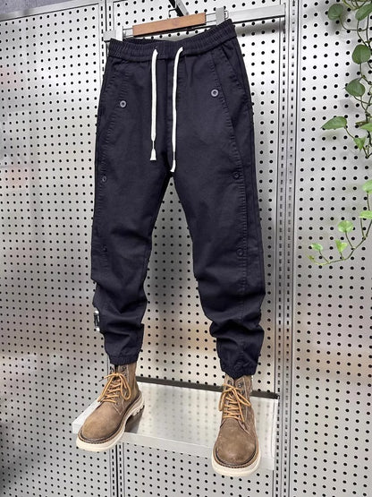 American Sle Workwear Pants Men's Trendy Brand Cuffed Harem Pants Splice Function down Jaet Spring Autumn Thin Casual Pants