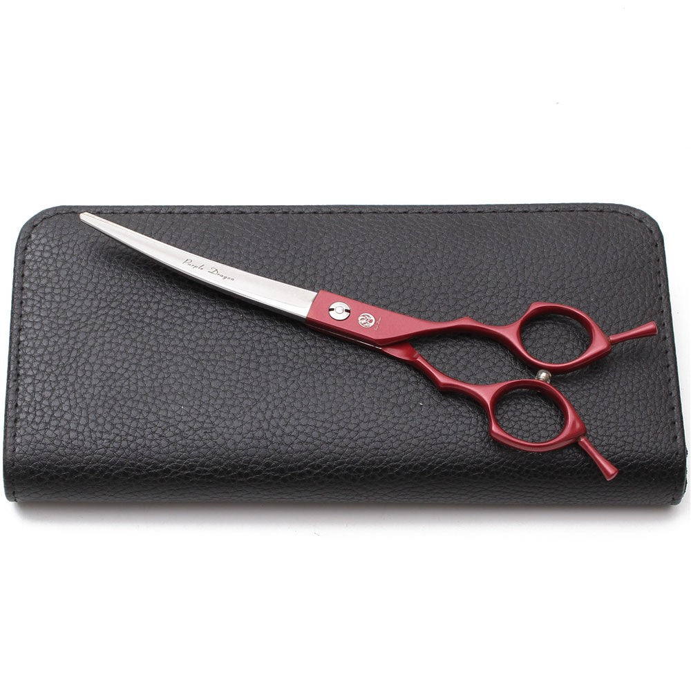 Purple Dragon 6.5" 7" Japão 440C Tesouras de Tosa para Cães Tesouras Retas Tesouras Desbastadoras Tesouras Curvas para Cima/Baixo Tesouras para Animais de Estimação Z4009