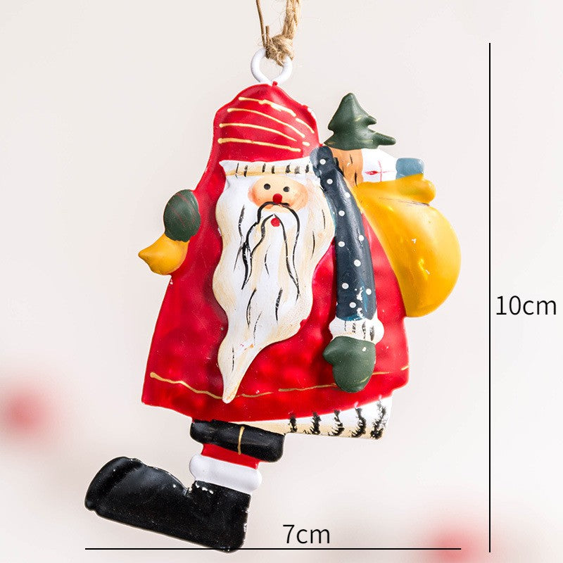 Metal Iron Red Mailbox Hanging Ornament Christmas Tree Pendant Letters To Santa Claus Home Christmas Decoration