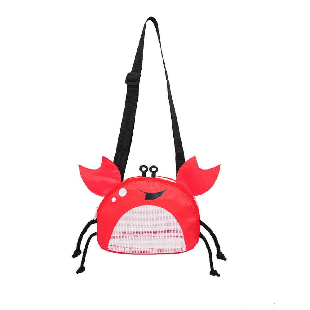 Crab Children's Beach Bag Storage Bag Outdoor Shell Bag Travel Crossbody Small Backpack Toy Storage Bag