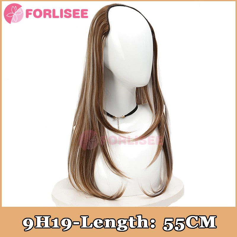Cabelo Sintético Feminino Estilo Cabelo Comprido Cabelo Extra Comprido Perucas Sintéticas Apliques Camadas Aumento de Cabelo No Topo da Cabeça