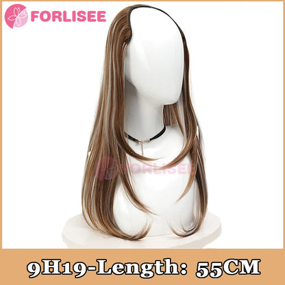 Cabelo Sintético Feminino Estilo Cabelo Comprido Cabelo Extra Comprido Perucas Sintéticas Apliques Camadas Aumento de Cabelo No Topo da Cabeça