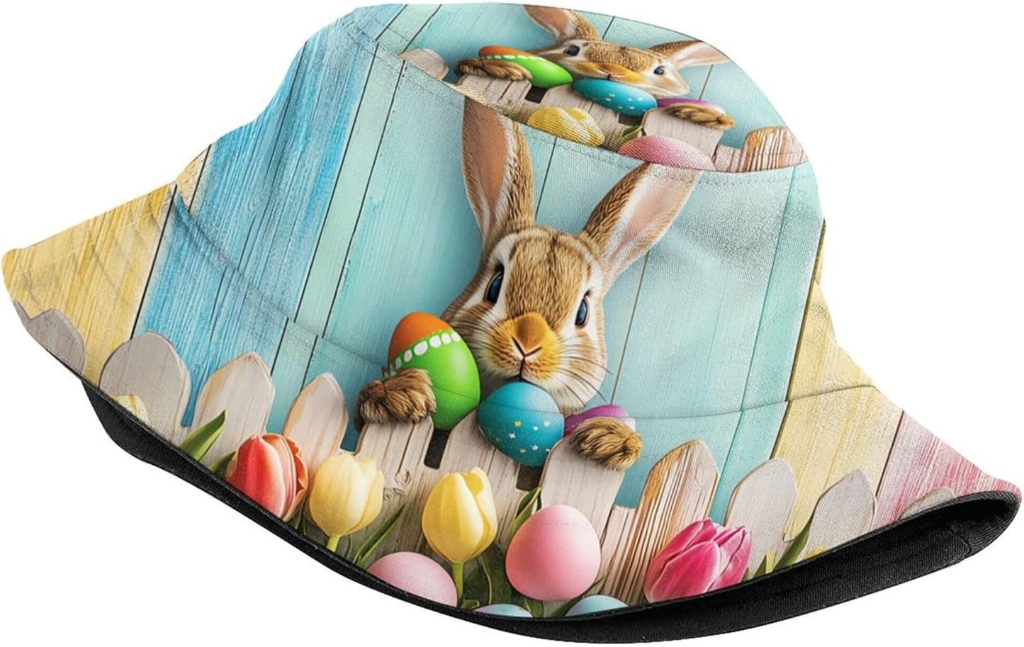 Easter Eggs 4 Bucket Hat for Women Men Summer Travel Beach Sun Cap Easter Hat Outdoor Fisherman Hat Unisex