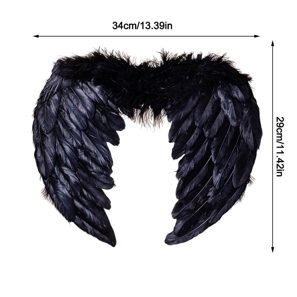 Children Adult Angel Devil White Black Feather Wings Fallen Angel Cosplay Little Wings Halloween Carnival Birthday Party Costume