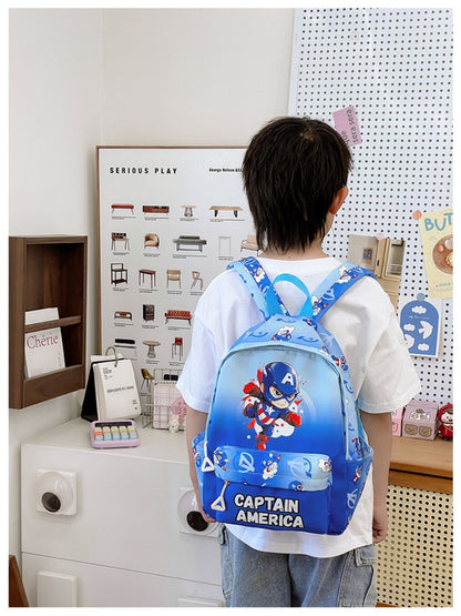 Mochila Infantil Homem-Aranha Marvel Desenho Animado Mochila Escolar Legal Estilosa para Meninos e Meninas Leve Casual Mochila de Jardim de Infância para Crianças