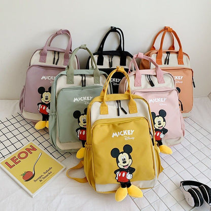 Disney Mickey Mouse Backpack for Kids Cute Cartoon Fashionable Backpack for Students Travel Bag Birthday Gift for Children
