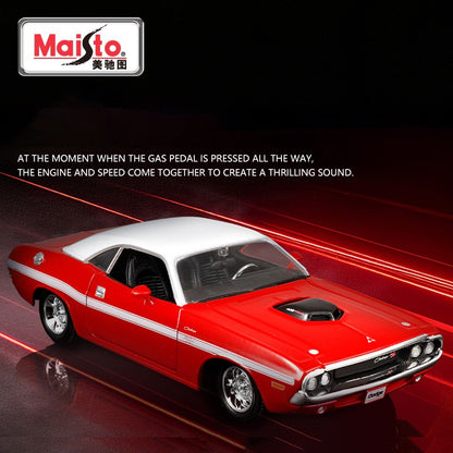 Maisto 1:24 Dodge Challenger R/T Coupé 1970 Carro de Liga Fundido e Veículos de Brinquedo Modelo de Carro em Miniatura para Crianças