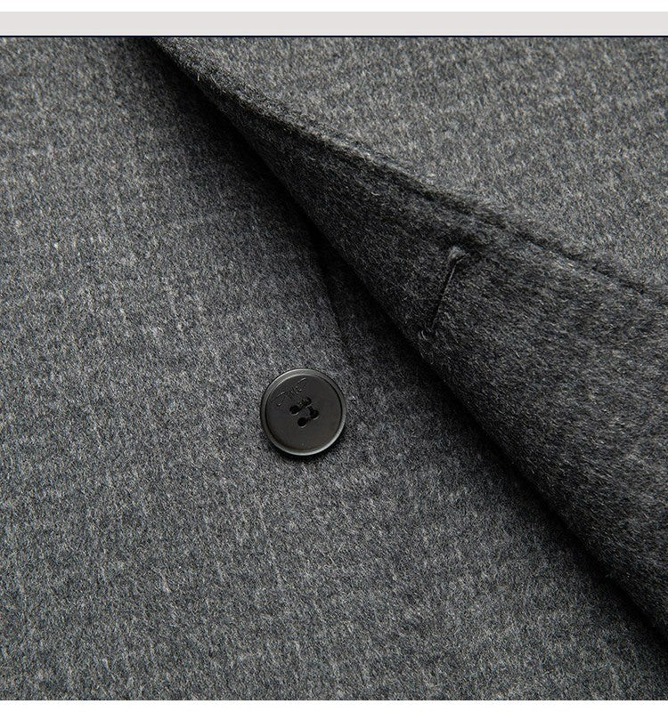 Double Faced Wool Overcoat Man 2025 Winter New Classic Business Casual Notch Lapel TrenchCoat Premium Medium Long Styles? Coat