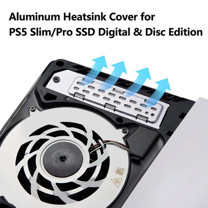SSD Heatsink Dust Cover For PS5 Slim/Pro Console M.2 SSD Extension Slot Heat Dissipation Breathable Hole Aluminum Heat Case