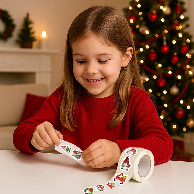 500pcs Christmas Stickers Merry Christmas Party Decoration 2025 Xmas Santa Claus Stickers Navidad Natal New Year Gift 2026