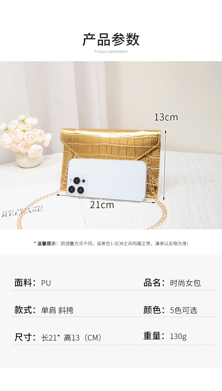 Gold Silver Evening Bag Women Elegant Fashion Banquet Clutch Chain Shoulder Bags Luxury Purse Female Wedding Party Bags Wallet