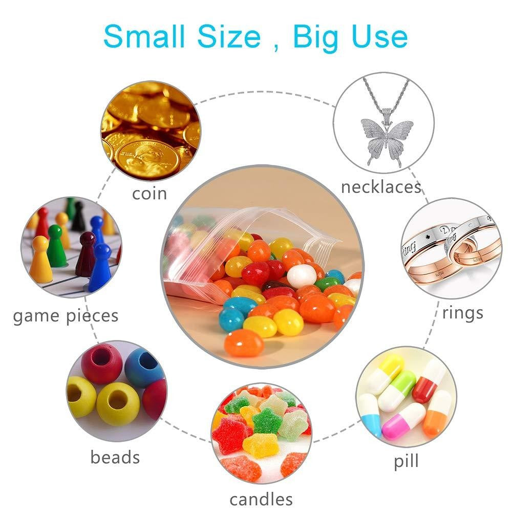 Clear Thick Zip Lock Ziplock Storage Bags Heavy-Duty Transparent Plastic Zip Package Small Jewelry Packing Reclosable Poly Pouch