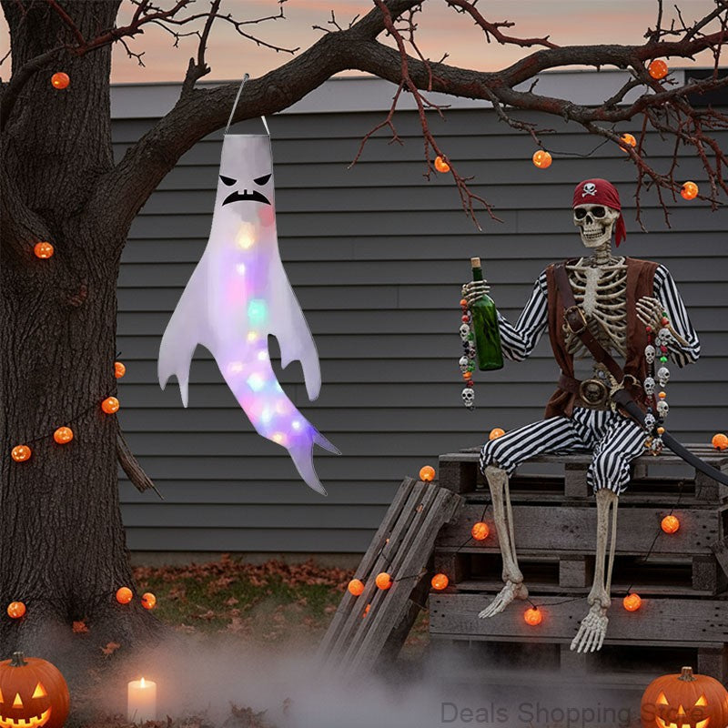 Halloween Decoration, Ghost Wind Tunnel Ghost Pendant, Halloween Party Venue DIY Decorations, Home Scary Ghost Festival Hanging