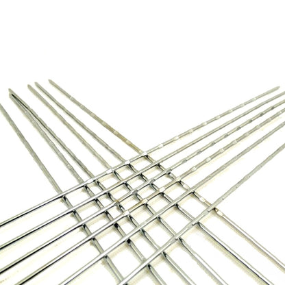 10PCS Twisted Barbecue Skewers Set 30cm Stainless Steel BBQ Skewers for Grilling Cooking Camping Picnic Party