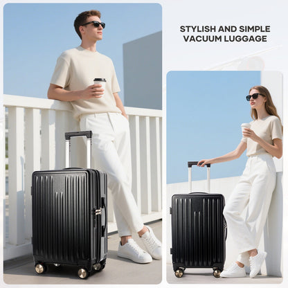 New Valigie, Suitcase Plane Cabin Luggage Vacuum Compression roller Luggage, Vacuum Storage For Clothes?Large Size Suitcase