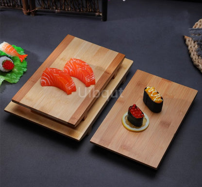 Bamboo Sushi Board boat plate Rectangular Platform Cooking Sashimi basin Japanese Korean Cuisine Tableware Serving Plate Tray