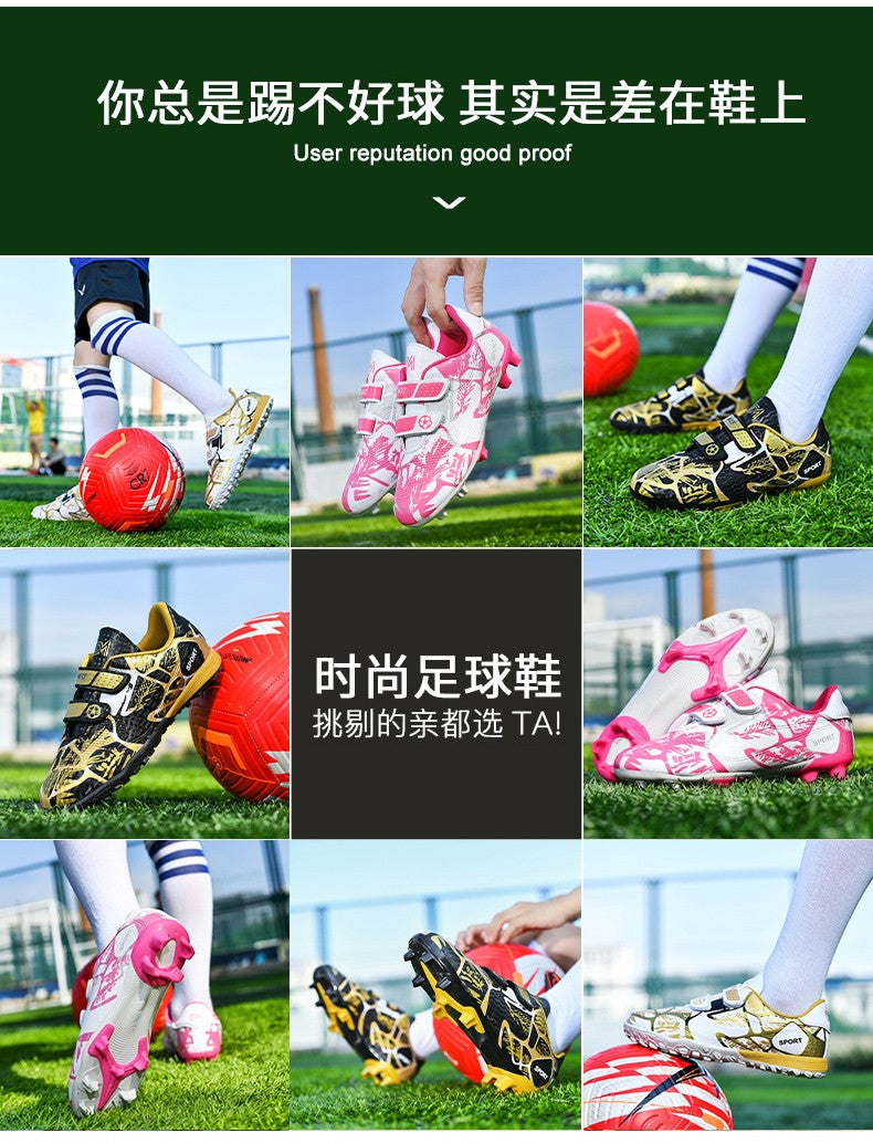 New Kids Football Boots Non Slip Professional Fast Children Football Shoes Original Boys Soccer Shoes Indoor Match Ultralight