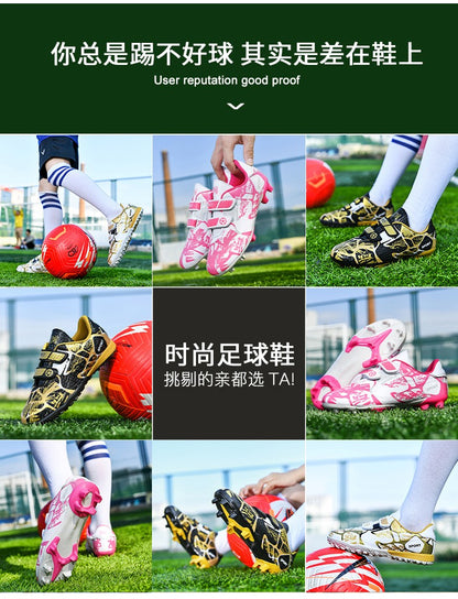 New Kids Football Boots Non Slip Professional Fast Children Football Shoes Original Boys Soccer Shoes Indoor Match Ultralight