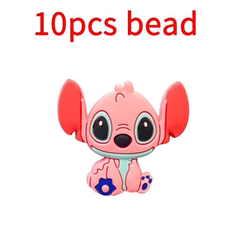 10pcs Mickey Minnie Silicone Pacifier Clips Food Grade Teethers For Baby DIY Baby Soother Nursing Pacifier Chain Accessories